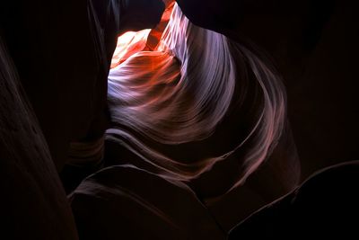 Low angle view of rock formation