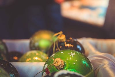 Close-up of christmas decorations