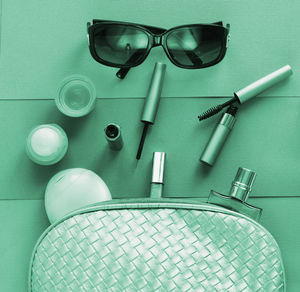 High angle view of sunglasses on table