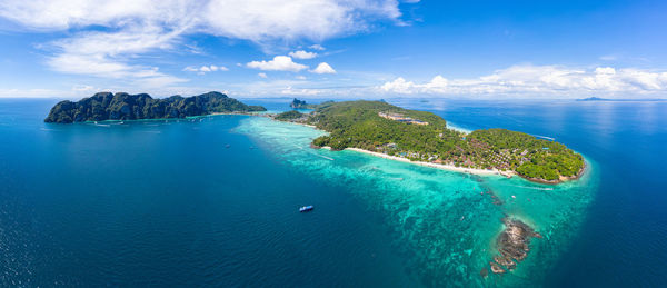 Panoramic view of sea against sky