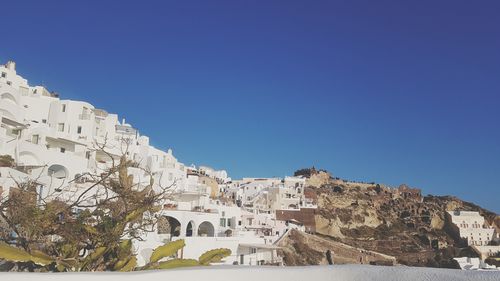 Buildings against blue sky