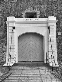 Entrance door of fort st. louis on martinique