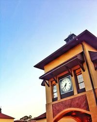 Low angle view of building against clear sky