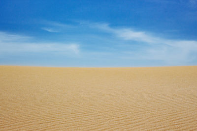 Scenic view of desert against sky