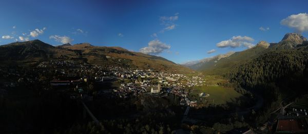 Panoramic view of townscape against sky