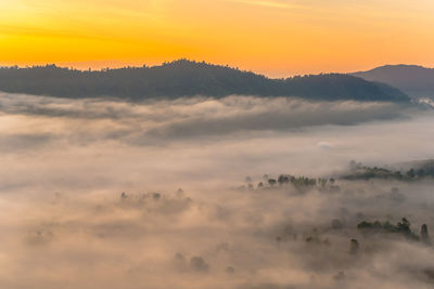 Scenic view of cloudscape during sunset