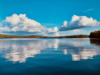 Panoramic view of lake against sky