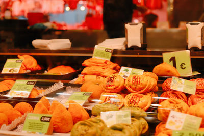 Various vegetables for sale in store