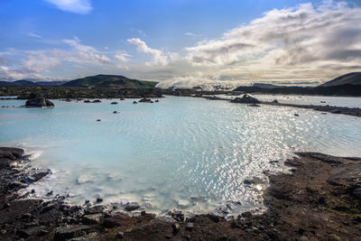 Scenic view of sea against sky