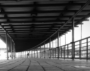 View of empty walkway