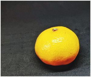 Close-up of orange on table