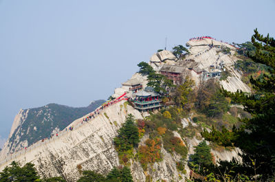 Low angle view of temple against clear sky