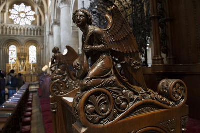 Carved decoration inside church