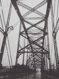 Low angle view of bridge against sky