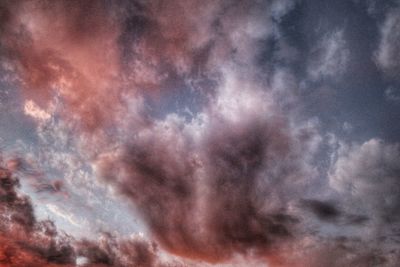 Low angle view of dramatic sky