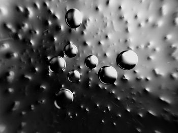 Full frame shot of wet bubbles