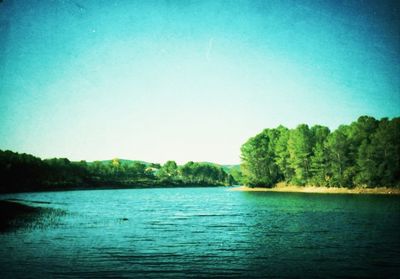 Scenic view of calm lake