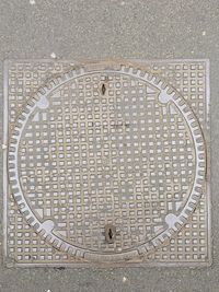 High angle view of brick wall