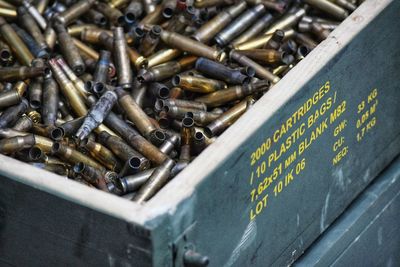 Close up of ammunition