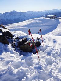 Aerial view of snow covered mountain