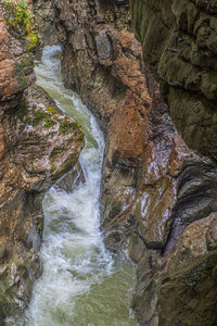 Scenic view of waterfall