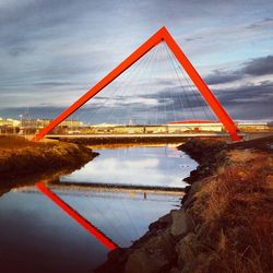 Reflection of clouds in water