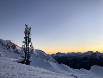 Snow covered mountain against sky