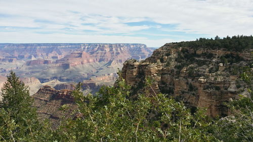 Scenic view of rocky mountains