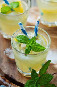 Close-up of drink on table