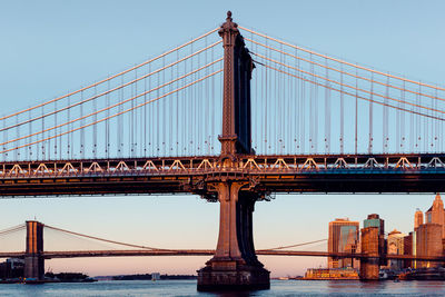 View of suspension bridge against sky