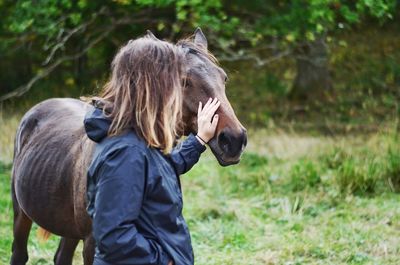 Woman with horse