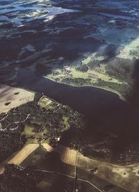 High angle view of sea shore