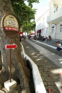 Information sign in city