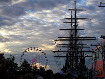 Low angle view of ferris wheel