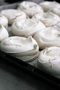 Close-up of meringues 