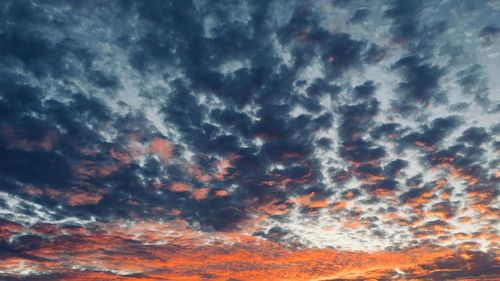 Low angle view of cloudy sky