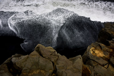 Rock formation on sea shore