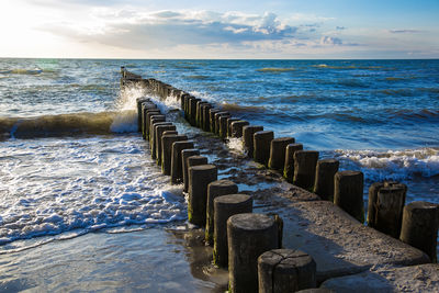 Scenic view of sea against sky