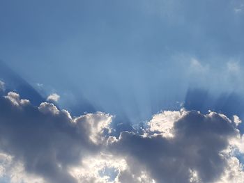 Low angle view of clouds in sky