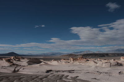 Scenic view of desert against sky