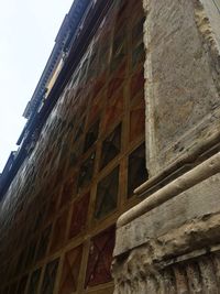 Low angle view of building against clear sky