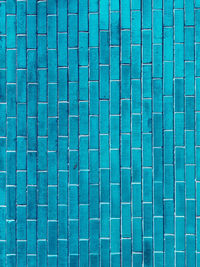 Full frame shot of blue wall