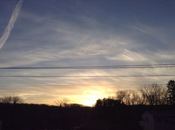 Electricity pylon at sunset