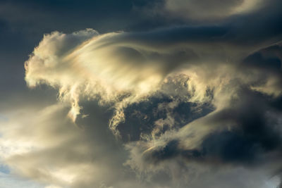 Cloud formations during sunset in the english lake district