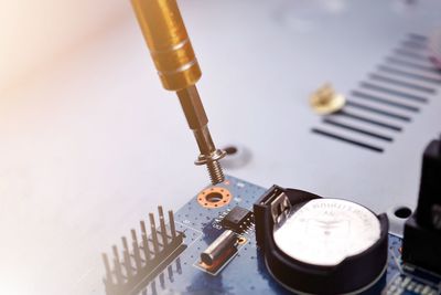 Close-up of machine part