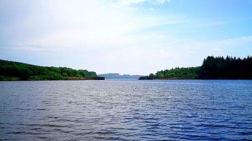 Scenic view of river against sky