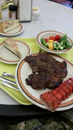 Close-up of served food