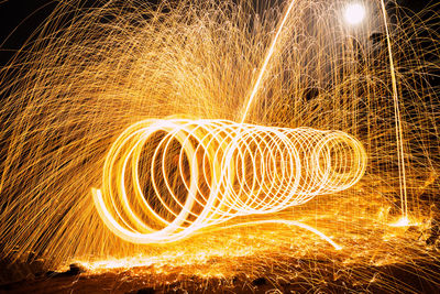 Wire wool at night