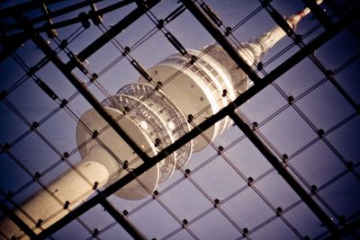 Low angle view of built structure against clear sky