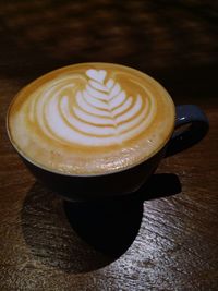 Close-up of cappuccino